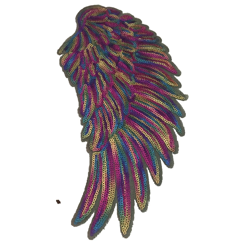 Новинка 2019 красочные патчи с блестками и ангельскими крыльями для одежды