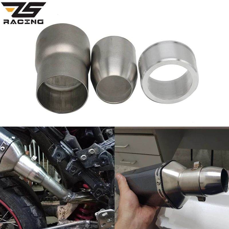 Zs Racing Universal Motorcycle Exhaust Echappement Moto 5160mm Exhaust Pipe Adapters 3851mm