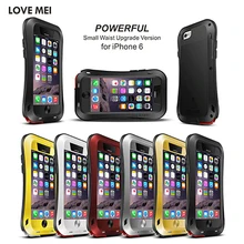 Original LOVE MEI Life Waterproof Metal Case For iPhone 4 4s 5 5s se 6 6s / 6 6s Plus Cover Aluminum Cases With Tempered Glass