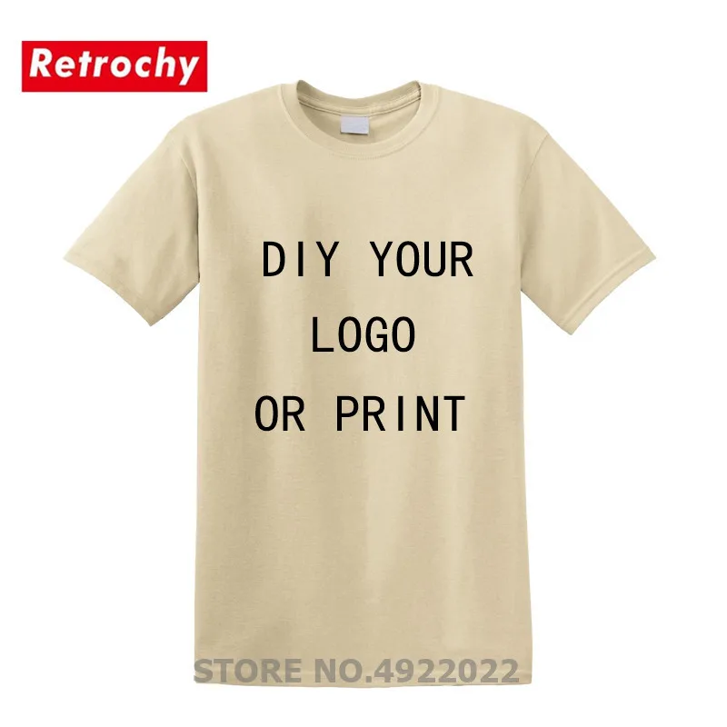 DIY Desgin футболка обычная футболка Для мужчин футболка качество печать логотипа на заказ футболка Для женщин личности настроены с собственным logo Tee - Цвет: Sand