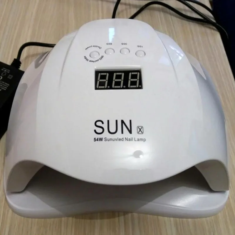 SUN X 54W LED Nail Dryers Cure UV Gel LCD Time Display Motion Dryer For