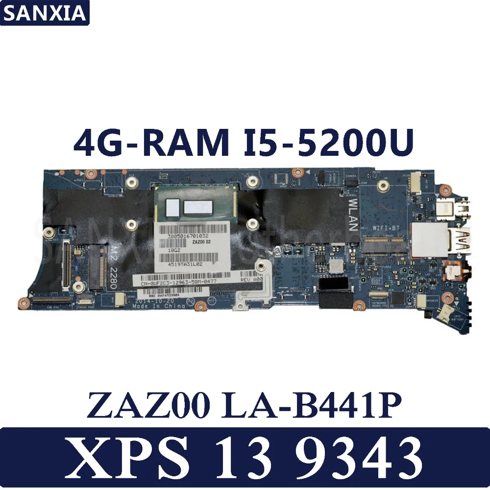 KEFU ZAZ00 LA B441P Laptop motherboard for Dell XPS 13 9343 Test original mainboard 4G RAM