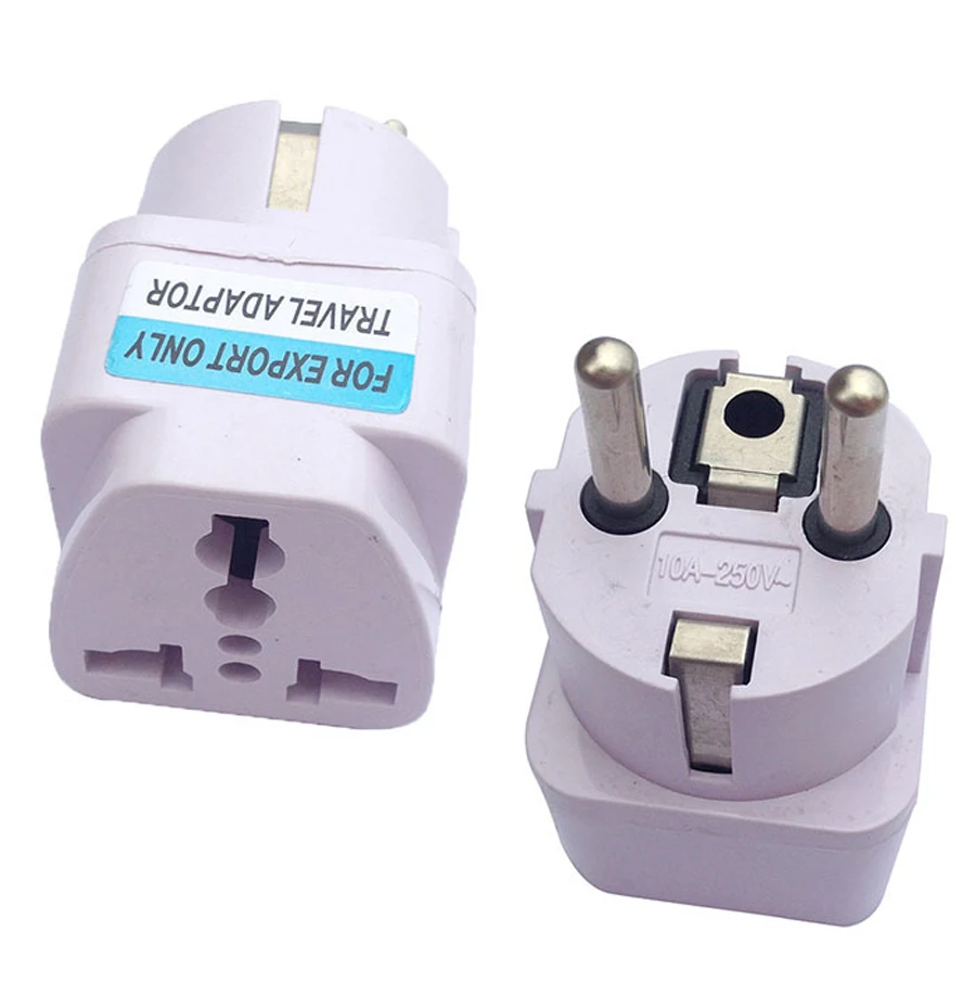 

two round pin plug power socket adapter plugs use in the Germany France Russia
