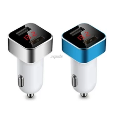 SIV автомобильное зарядное устройство, двойной USB порт, умный светодиодный дисплей напряжения, автомобильный прикуриватель, мобильный телефон, универсальный, и Прямая поставка