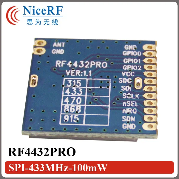 10 шт./лот 100 мВт Si4432 РЧ чип RF4432PRO 433 МГц Встроенный анти-помехи и удаленный FSK/GFSK беспроводной приемопередатчик данных
