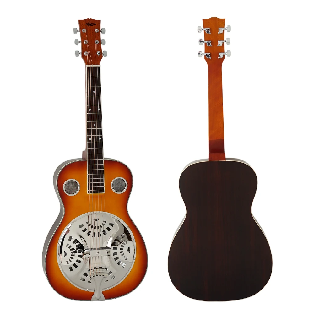 

Left hand available Resonator Guitar Spruce top Squareneck Acoustic Dobro Guitar free guitar case strap DAG05SB