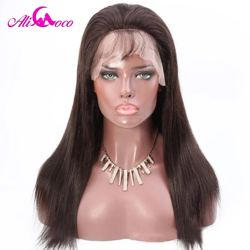 

Ali Coco Brazilian Lace Front Human Hair Dark Brown Hair #2 Wigs 130%/150% Density 13x4 Lace Front Wigs Non Remy Free Shipping