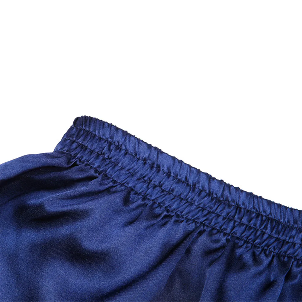 Summer short shorts men underwear Loose Satin Silk Pyjama Homme Sleep Bottoms Soft Boxer Pajama Nightwear Underpants satin pajamas