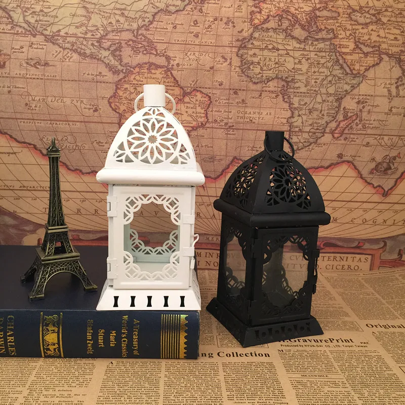 

Bar Candle Holder Decor Candlestick European Romantic Wedding Candle Holder Lantern Retro Home Decoration Sconce