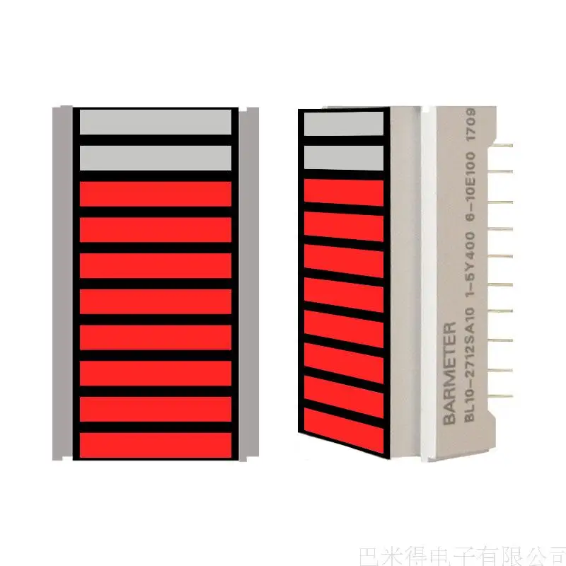 

BL10-2712S 10 Section 27mm Long Red LED Column Display Device