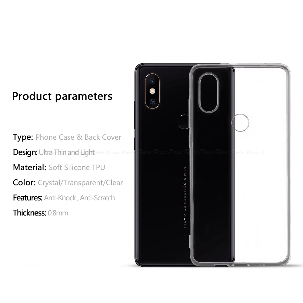 Ультратонкий Прозрачный мягкий защитный чехол из ТПУ для Xiaomi Mi Mix Max Note 2 2S 3 Evo Play CC9