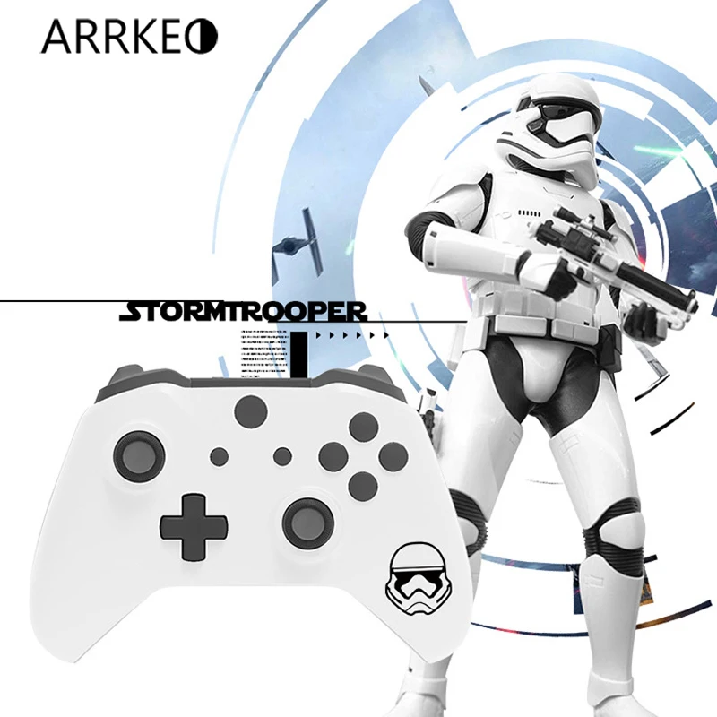

ARRKEO Star Wars Stormtrooper Matte Full Custom Replacement Shell Case Cover Button Mod Kit For Xbox One S/X Wireless Controller