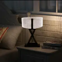 Высокое качество креативный 3D ночник светодиодный деревянный художественный акриловая настольная лампа EU/US Plug гостиничная домашняя прикроватная лампа, декоративное освещение