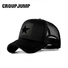 Gorra de béisbol para hombre de cinco puntas de malla de estrella Gorras de 8 colores de verano transpirables Unisex Gorras de Snapback para exteriores(China)