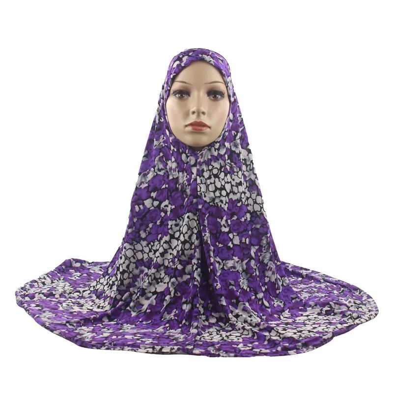 Мусульманский женский хиджаб исламский шарф женщина Амира Кепка полное покрытие головной убор мягкий стрейч леопардовый узор