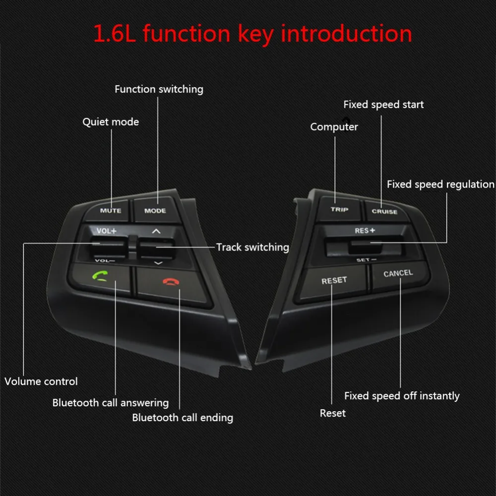 

Steering Wheel Cruise Control Buttons Remote Volume button switches & Cables For Hyundai ix25 (creta) 1.6L car accessories