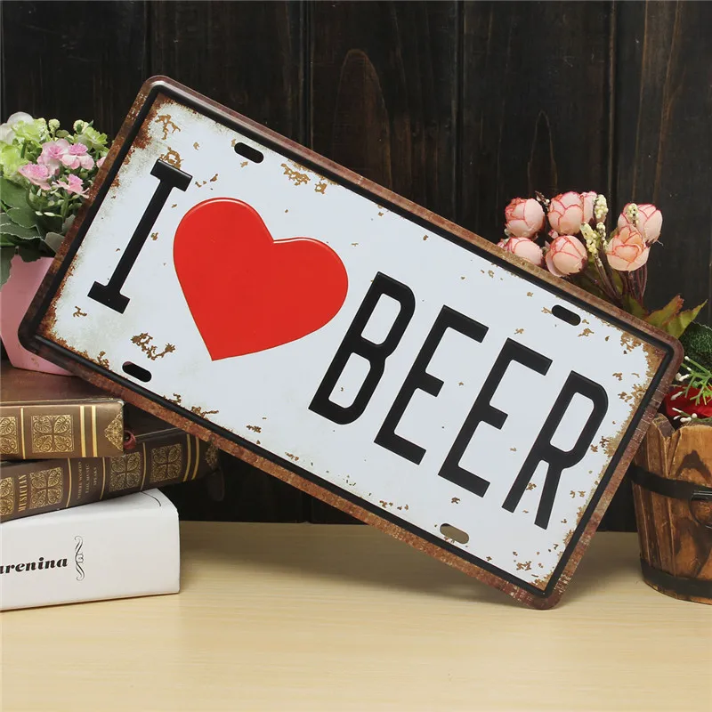 Fashion-Clean-simple-and-Colorfast-I-LOVE-BEER-License-Retro-Plate-Vintage-Metal-Sign-Wall-Tavern (1)