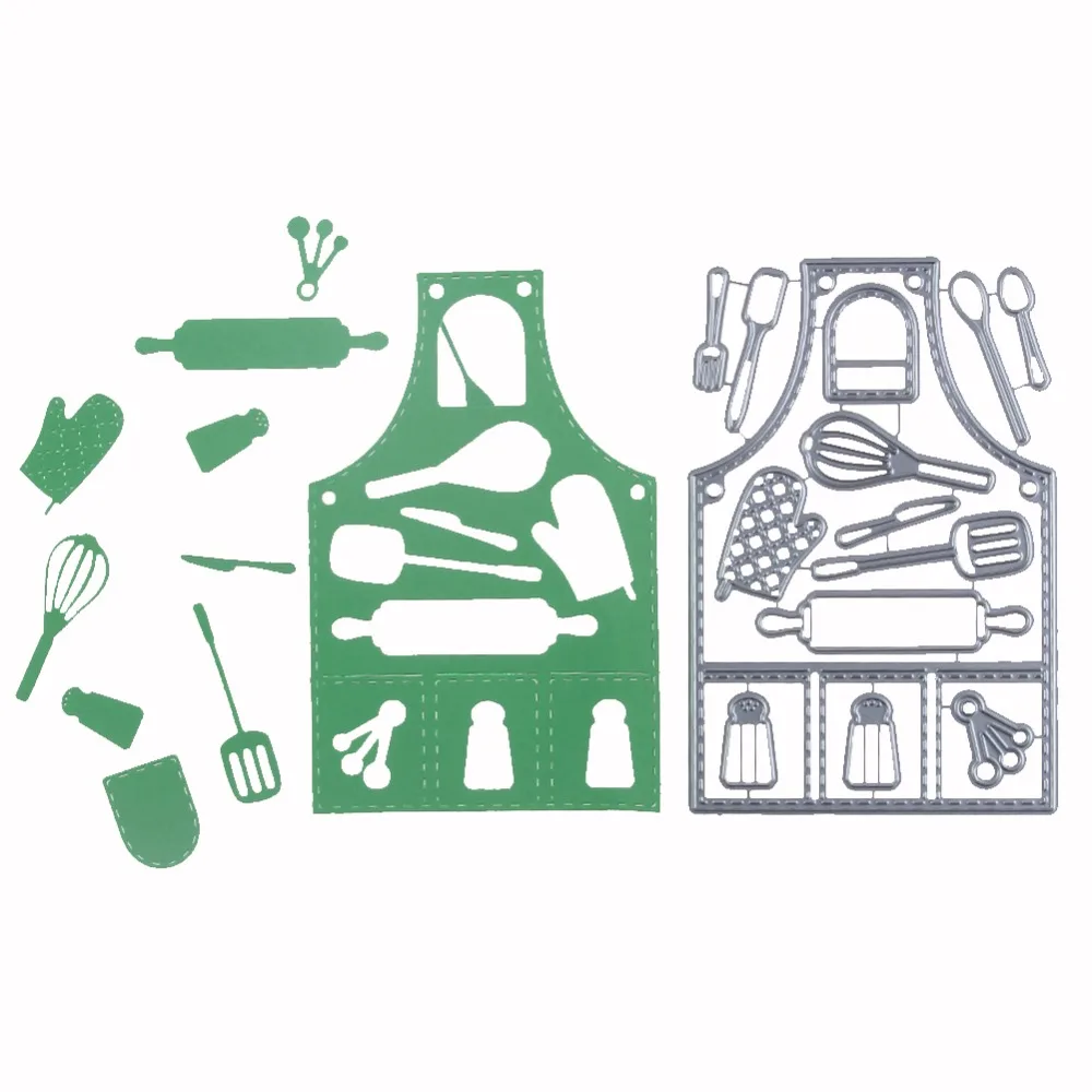 

Kitchen Apron Set Metal Die Cuts Die Wedding Cutting Dies For DIY Scrapbooking Embossing photo Card Embossing Dies Makking Cards
