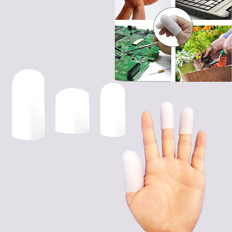 

2Pc Reusable Anti-hot No-Slip Anti-Static Finger Protection Covers Food Grade Silicone Finger Gloves for Electronic Components
