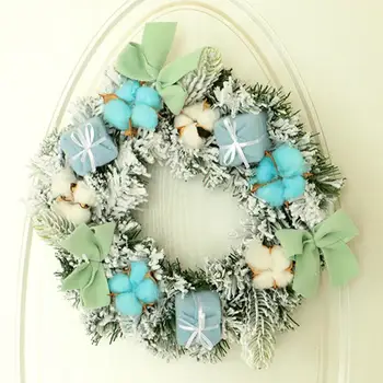 

Christmas Decoration Wreath Flocking Wool Kapok Wreath Children Room Decoration Holiday Pendant