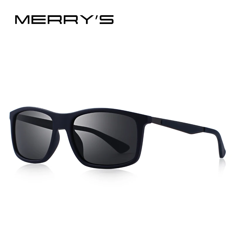 MERRYS дизайнерские мужские классические поляризационные солнцезащитные очки TR90, уличные спортивные ультра-светильник серии с защитой от ультрафиолета S8161 - Цвет линз: C02 Dark Blue