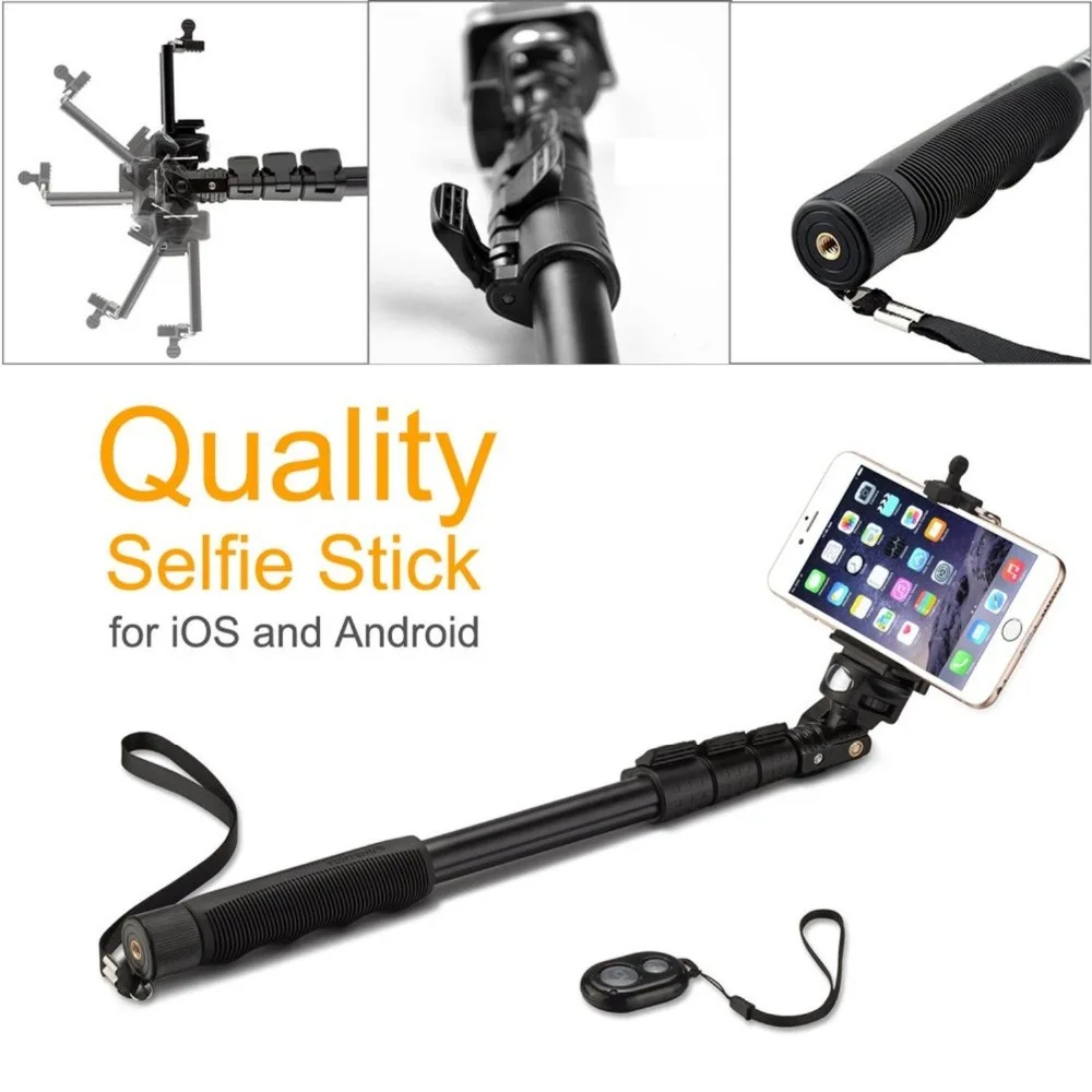 Bluetooth Selfie Stick with Tripod Stand YunTeng original  18-50 INCh Self-Portrait monopod  5