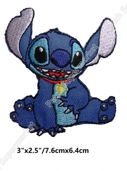 

Lilo & Stitch Character Sitting Cartoon patches for clothes TV MOVIE FILM Series Costume Embroidered Iron On Badge