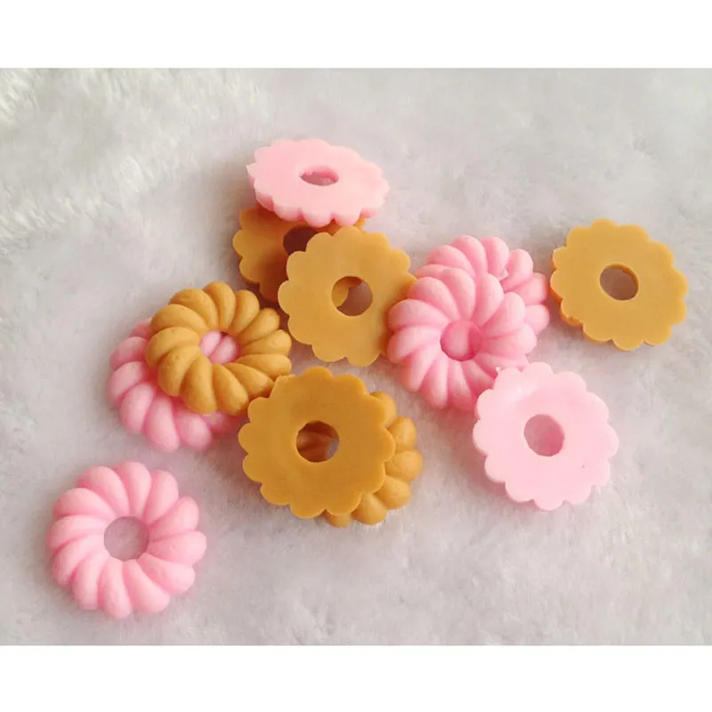 

20PCS/LOT Simulation Fake Food Cookies Imitation mini Sweet Tasty Pumpkin Pie PVC Plastic crafts DIY accessories #DIY038