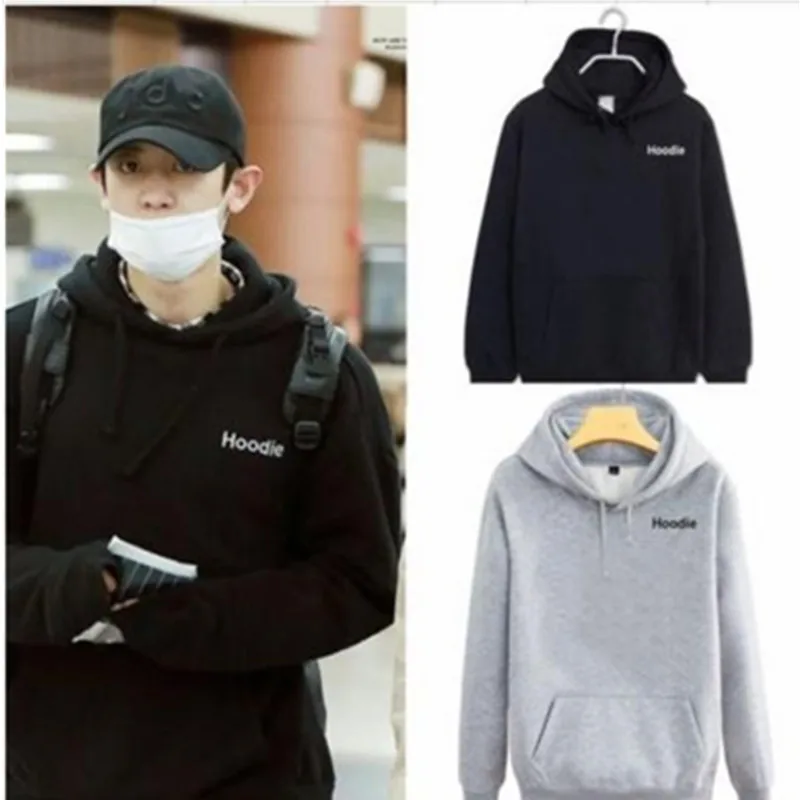 Женская толстовка EXO BAEK HYUN свободная в Корейском стиле с капюшоном Осень