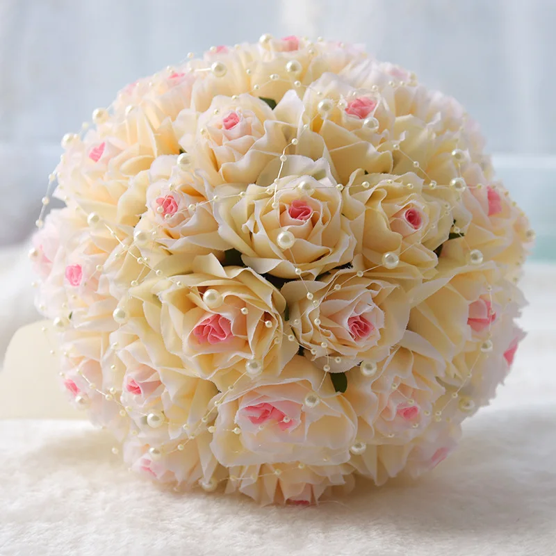 Великолепные Свадебные цветы Свадебные букеты жемчуг искусственный букет блеск букет De Mariage