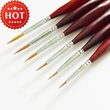 6pcs set Line Drawing Pen Line Pen Paint Brush Weasel s Hair Quality Art Supplies Painting