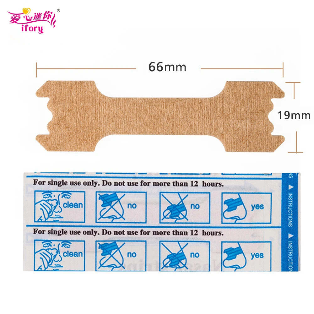 Ifory 50 PCS Health Care Anti-snoring Sleeping Nasal Strips 66*19cm Nasal Congestion Anti Snoring Strips Easier Better Breath 3