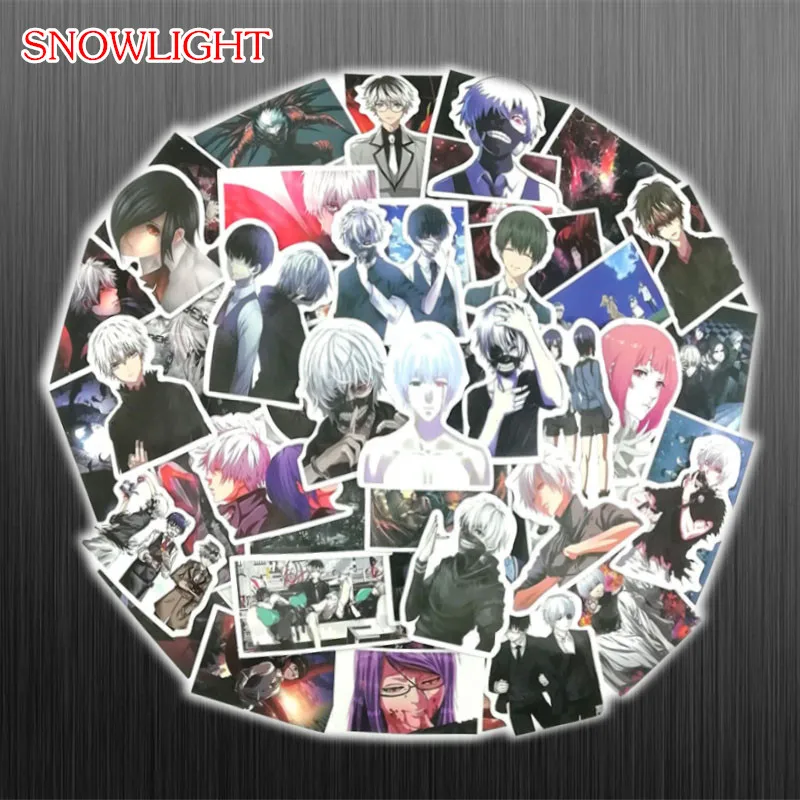 50PCS/set Japan Tokyo Ghoul Anime Sticker FOR Motorcycle Luggage Laptop Skateboard Car Styling Pvc Waterproof Toy Sticker