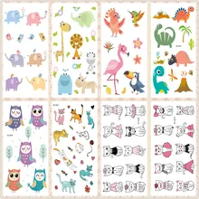 y compris des pochoirs et des couleurs de paillettes T-Rex gar/çons enfants Dinosaur paillettes tatouage ensemble
