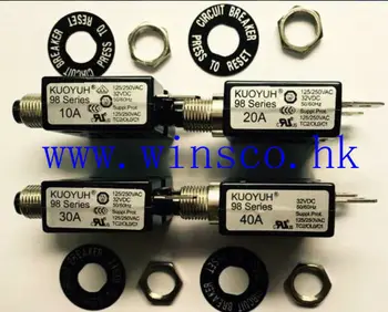 

8PCS/LOT 98-10A 98-20A 98-30A 98-40A 100% KUOYUH CIRCUIT BREAKER 98 SERIES
