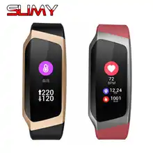 Slimy E18 Смарт IP67 Водонепроницаемый крови Давление кислорода в крови Smart Браслет Heart Rate Monitor Цвет Экран смарт-браслет дизайн
