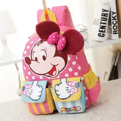 Рюкзак с Минни Маус для мальчиков и девочек, школьная сумка для подростков с мультяшным принтом, детская школьная сумка для студентов