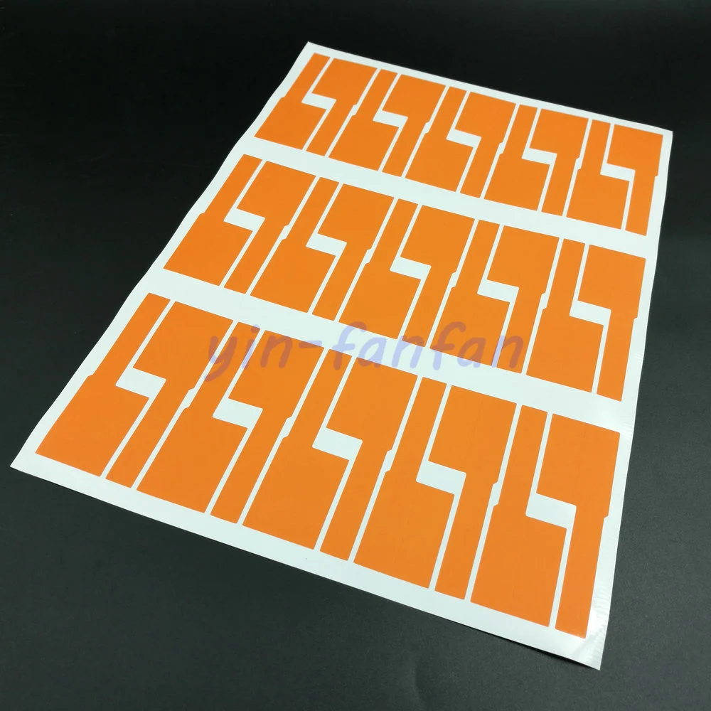 Network Cable Labels Sticker 84x26mm 900 Pieces 30 Sheets A4 P Shape 6 Colors Blank Label Waterproof Tearproof oilproof