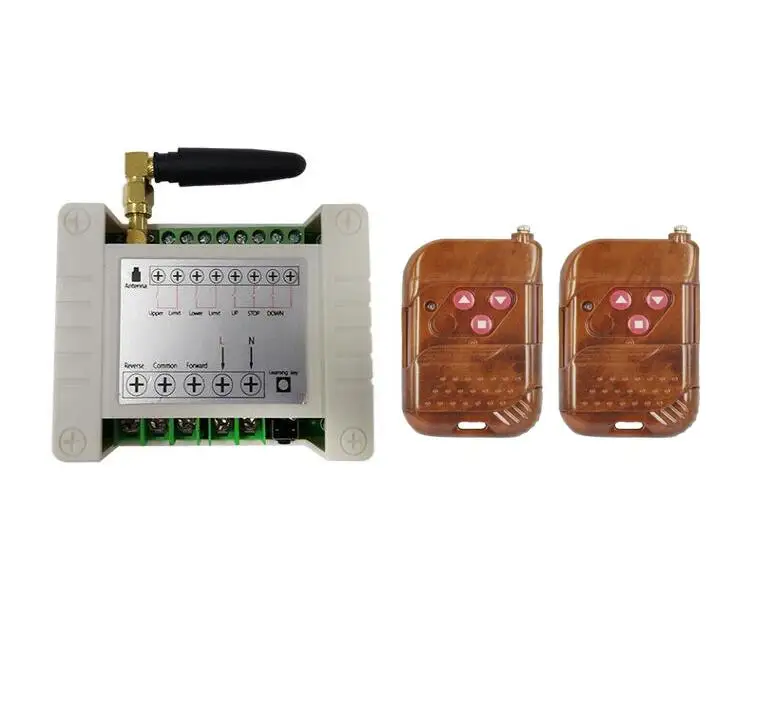 433mhz RF 220V electric door/curtain/shutters limit wireless radio remote control switch for forward and reverse motors | Электроника