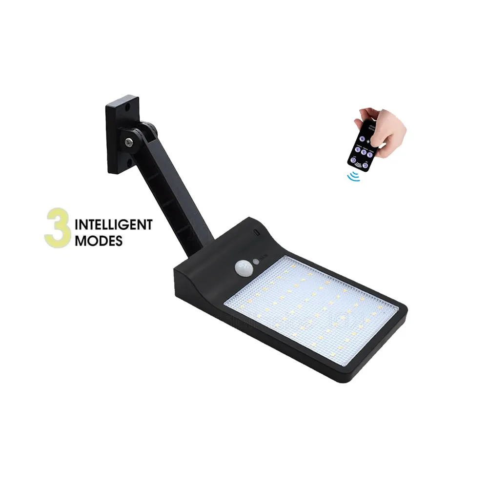 

remote control rotate bracket solar street light Outdoor Solar Lights 48 Leds Motion Sensor Commercial led Wall Light Lamp For P