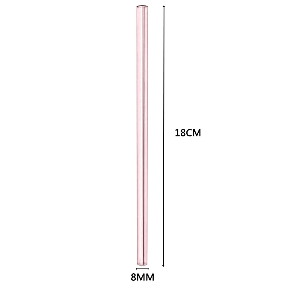 Новые стеклянные соломинки для питья TENSKE 1 шт. многоразовые стеклянные соломинки для смузи соломинки для молочных коктейлей замороженные напитки барный инструмент 34 - Цвет: H