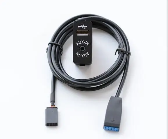 

AUX IN USB Socket Part Replacement Harness Cable Adapter for BMW E46 Car CD Changer