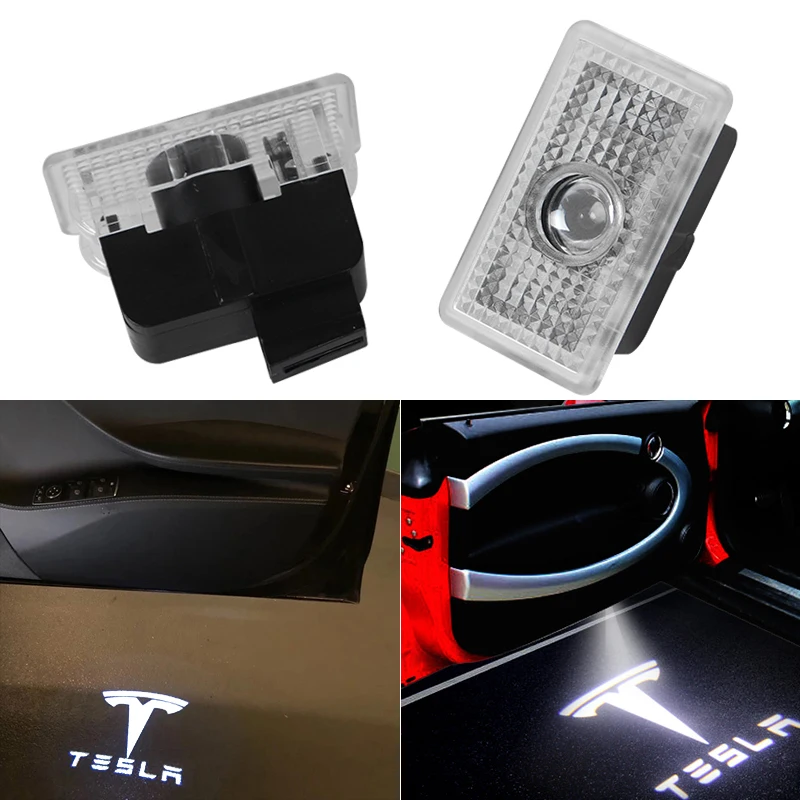 

2x For Tesla MODEL 3 S X LED Car Door Logo Light Ghost Shadow Projector Welcome Light