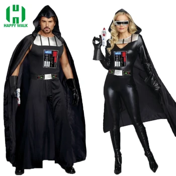 

2020 Hot Sale Halloween Adult Cosplay Costumes Darth Vader Adult Costume Men Darth Vader Costume Women Carnival Party Costumes