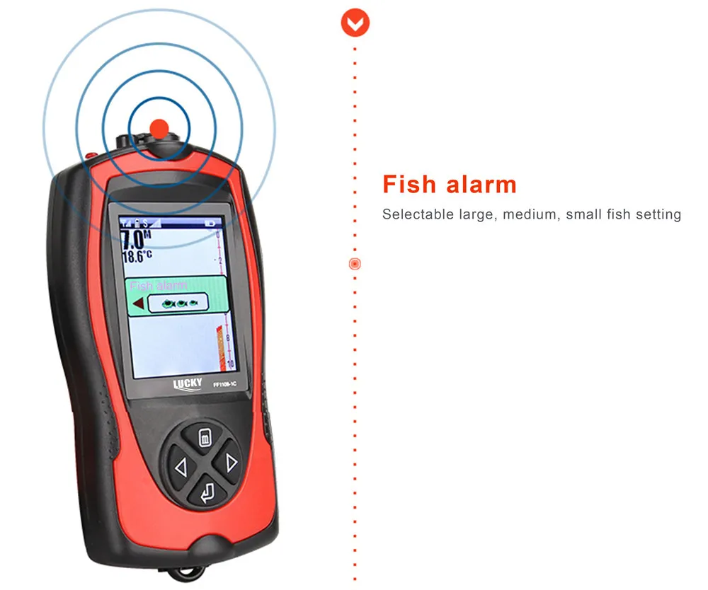 Lucky беспроводной гидролокатор рыболокатор для льда океана лодка Рыбалка Сигнализация датчик FF1108-1CW