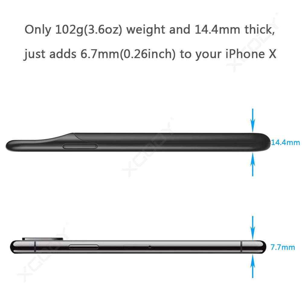 Умный чехол XGODY 3200 мАч для Apple iphone X XS Мобильный Внешний аккумулятор зарядки