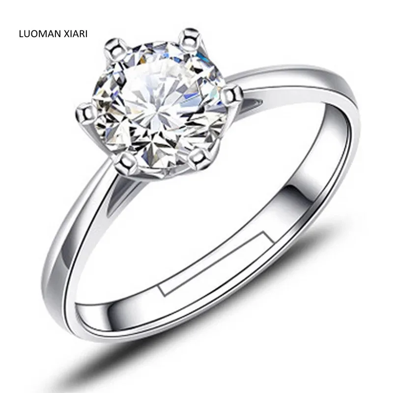 Top quality Fashion 5A Zircon 925 Sterling Silver Resizable Ring