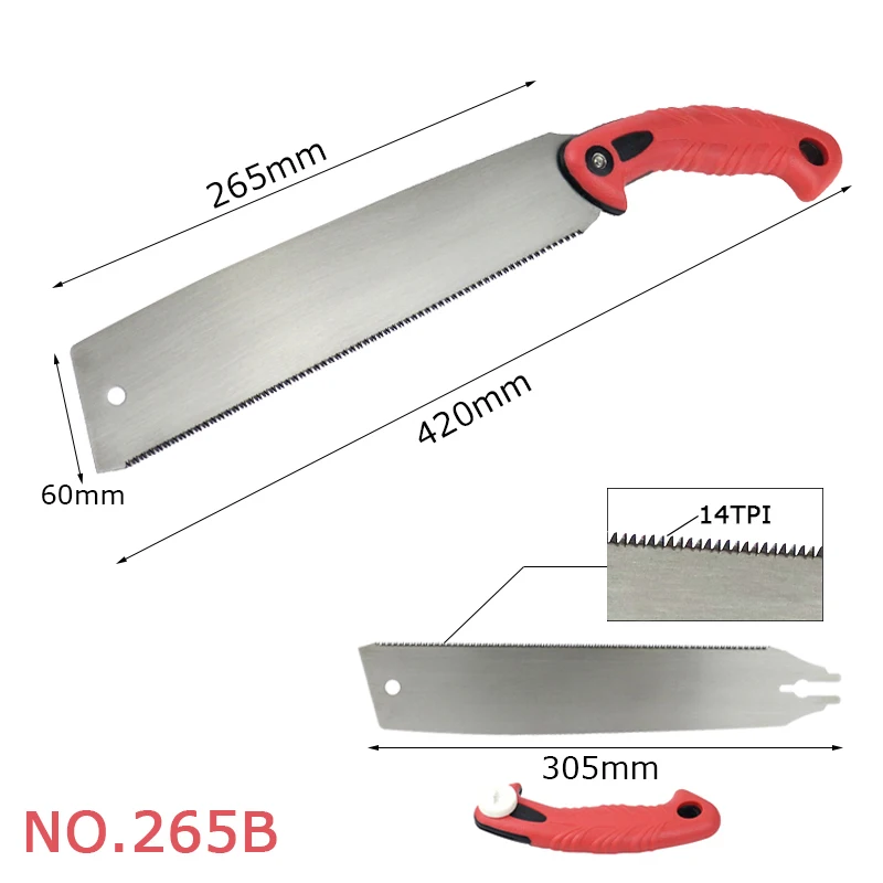3-edge Teeth Hand Saw Pull Razor Saw Medium Crosscut Saw For Garden Pruning Wood Bamboo PVC Plastic