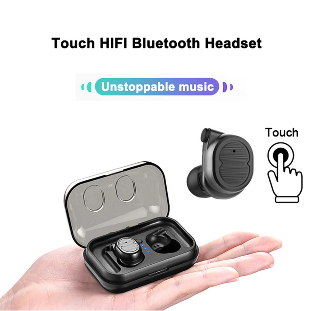 Мини Bluetooth наушники 5 0 TWS сенсорное управление стерео музыка headsetstue беспроводные