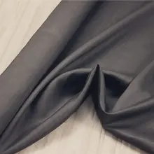 Шелк ткань DUPIONI для платья подушки постельные принадлежности, цвет: черно-коричневый, ширина: 114 см, толщина: 18 мм, 3 м,#16-1, окрашенная пряжа